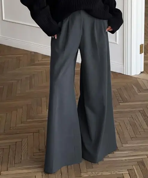 

New Autumn and Winter Versatile Lazy Style Commuting High Waisted Suit Pants Long Pants