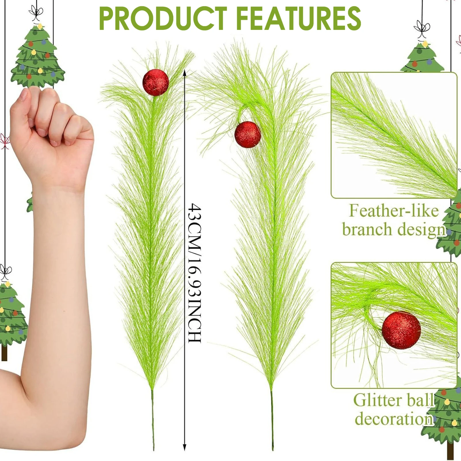 8 قطعة شجرة عيد الميلاد توبر قزم الزينة بريق التوت ينبع كرات حمراء انحناء الحرفية لعيد الميلاد حفلة المنزل مكتب تزيين في العطلة #4