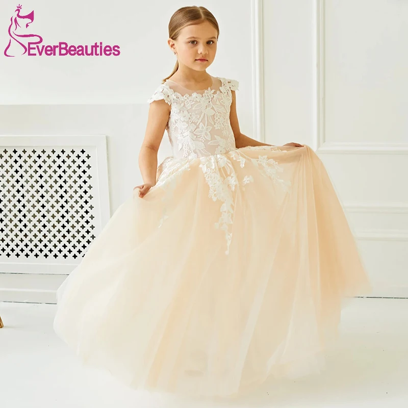 Robe De Bal Robes De Fille De Fleur Pour Les Mariages Robe De Mariage Ceremonie Verser Petite Fille Robes D'occasion Spéciale Pour Les Filles