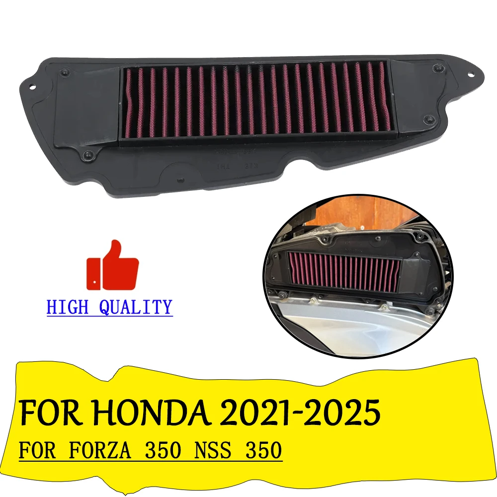 

Motorcycle Accessories High Flow Air Filter Intake Cleaner Washable Recyclable For Honda Forza 350 Forza350 NSS 350 2021 - 2025