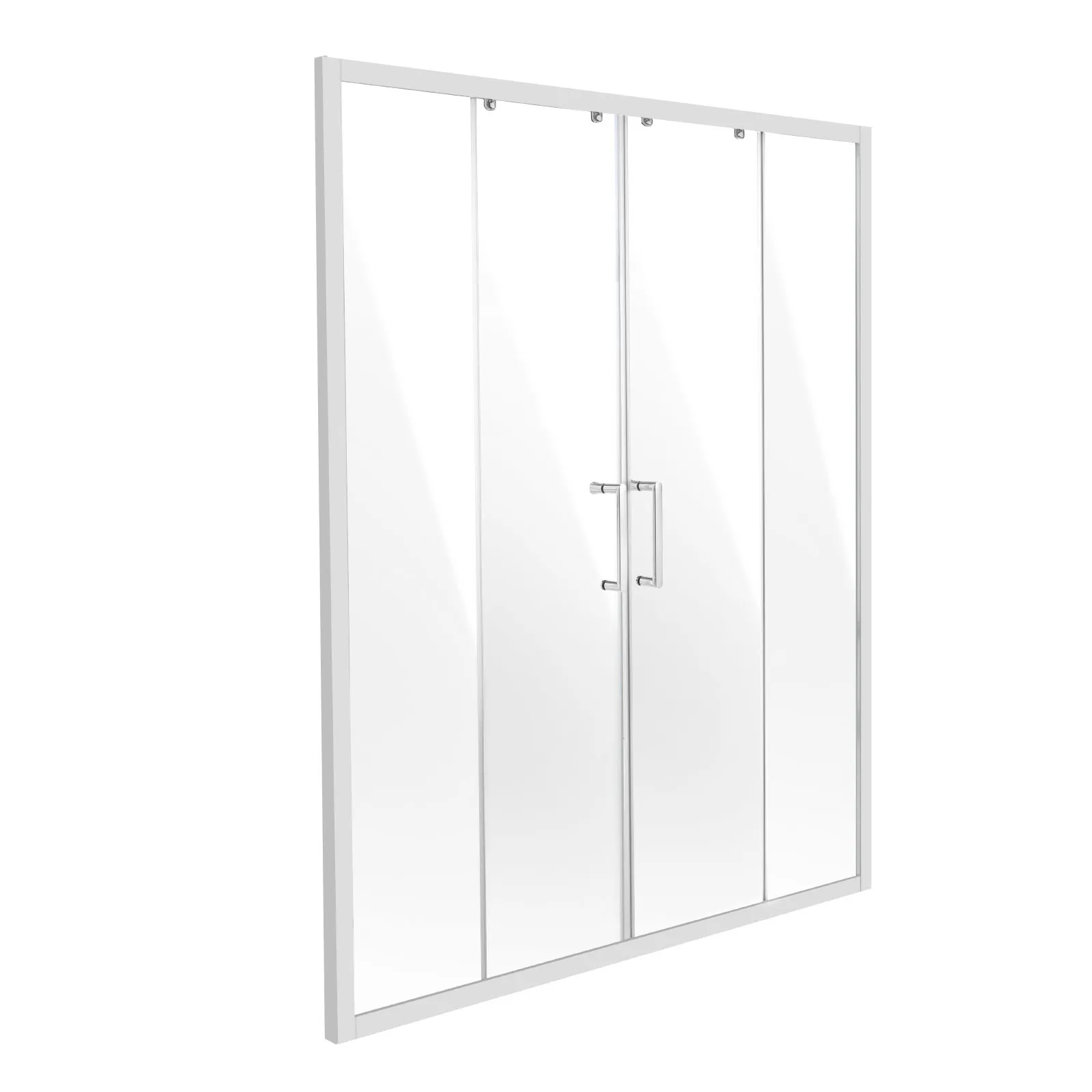 SucceBuy Semi-frameless Shower Door 57.8-59Wx70H in with 1/4in(6mm) Clear Tempered Glass Shatterproof & Stainless Steel Hardware