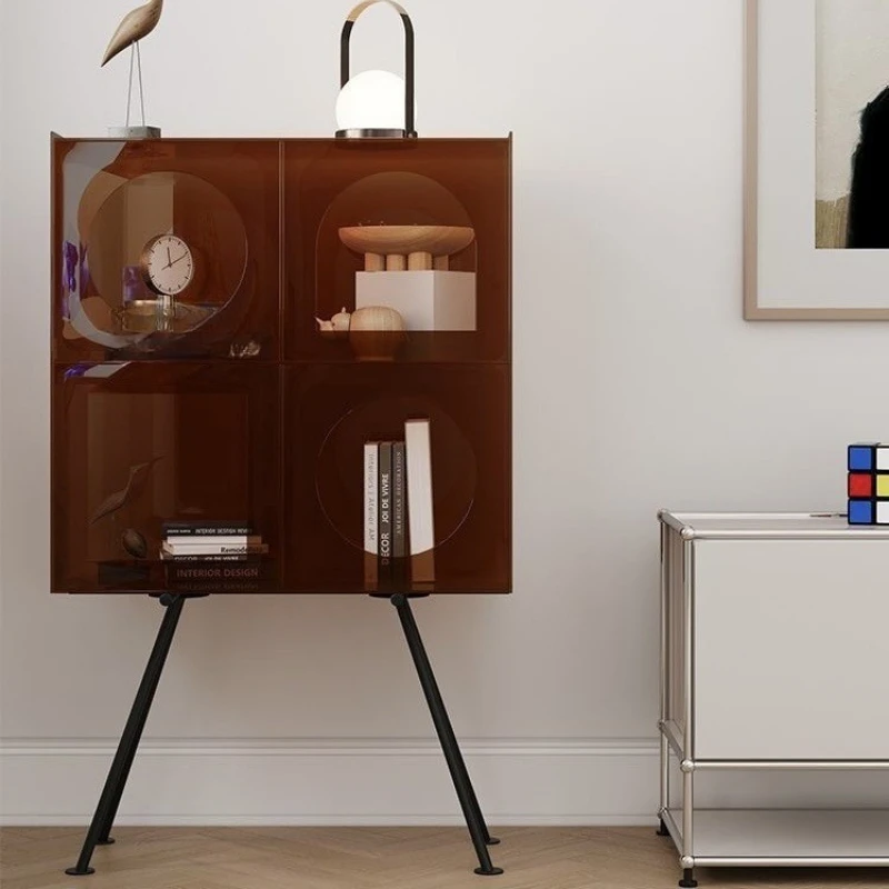 Dining side cabinet entrance small apartment acrylic tea cabinet modern simple living room storage