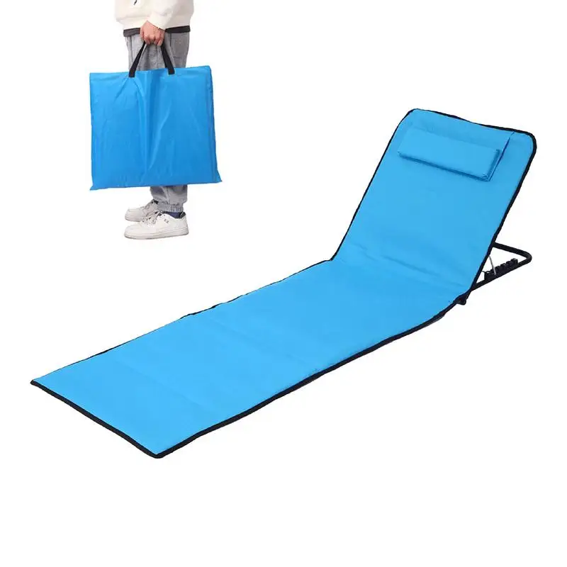 

Foldable Summer Bed Portable Lightweight Reclining Lounger 5-Position Outdoor Camping Cot For Patio Garden Beach Pool & Picnic