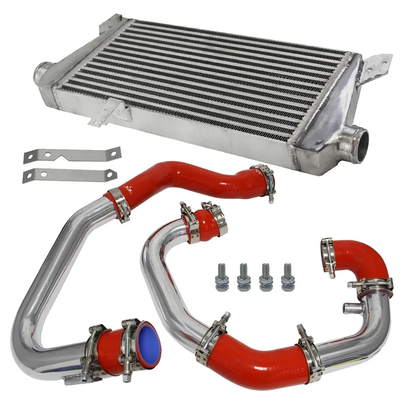 Bolt On Front Mount Intercooler Kit  For Audi A4 B6 Quattro 1.8T Turbo 2002-2006 Black / Blue / Red