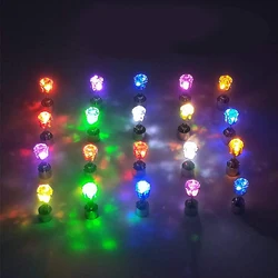 A Pair Pack Fashion LED Color Earrings Bar Christmas Birthday Party Festive Night Running Couple Men Women Universal Flash Crown