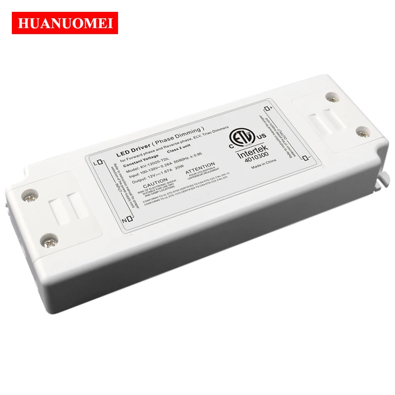 12V 24V 20W Triac Dimmable LED Driver Power Supply Lighting Transformers AC 220V 110V to DC12V DC24V AC90-130V AC180-250V