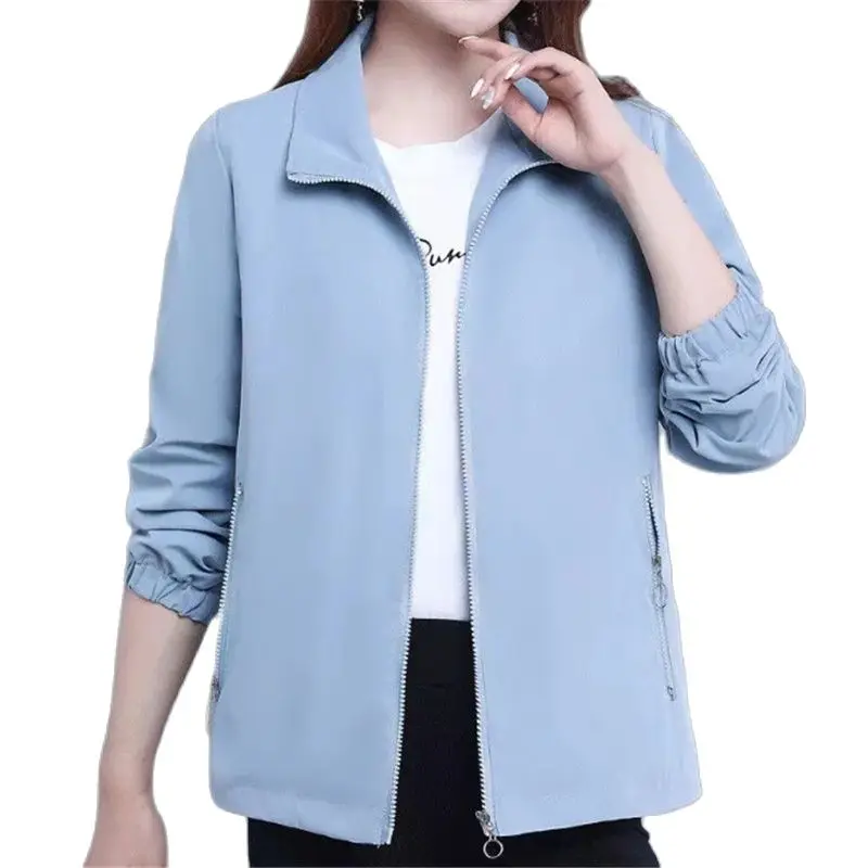 

Spring Autumn Short Jacket Women 2023New Loose Lapels Coat Fashion Pure Colour Tops Single-Breasted Long Sleeve Outerwear Female