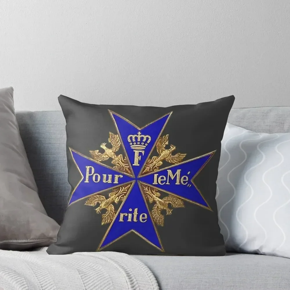 The Blue Max - Pour Le Merite Throw Pillow Cushion Cover For Sofa Sitting Cushion pillow