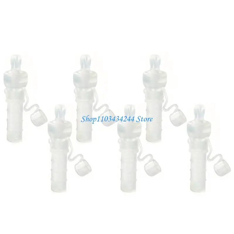 

6 шт., трубка для сбора молозива для грудного вскармливания, послеродовые принадлежности для кормления ребенка, многоразовая 5