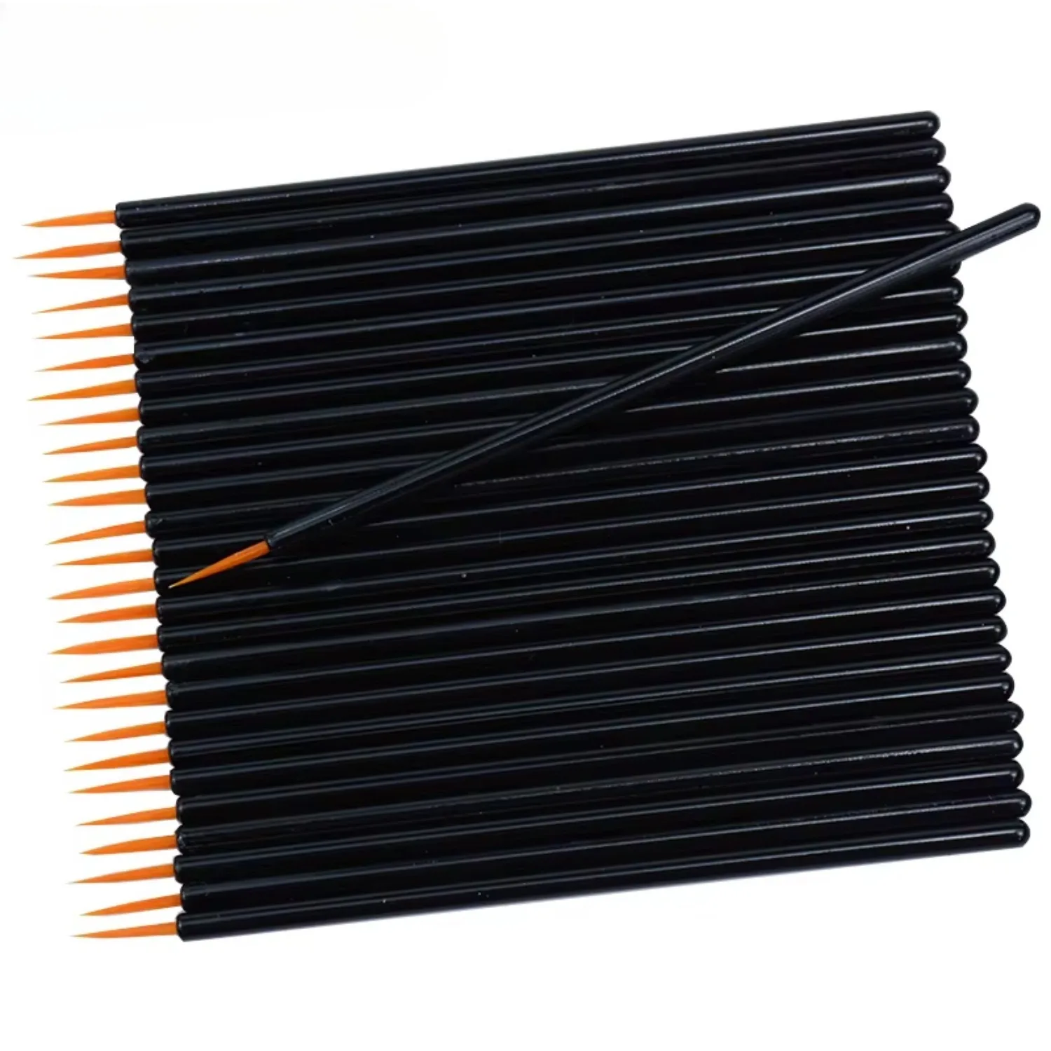 50 sztuk/partia Szczoteczki do zdobienia paznokci z żelowym eyelinerem wielokrotnego użytku, pisaki do malowania, jednorazowe eyelinery, narzędzia do makijażu oczu.