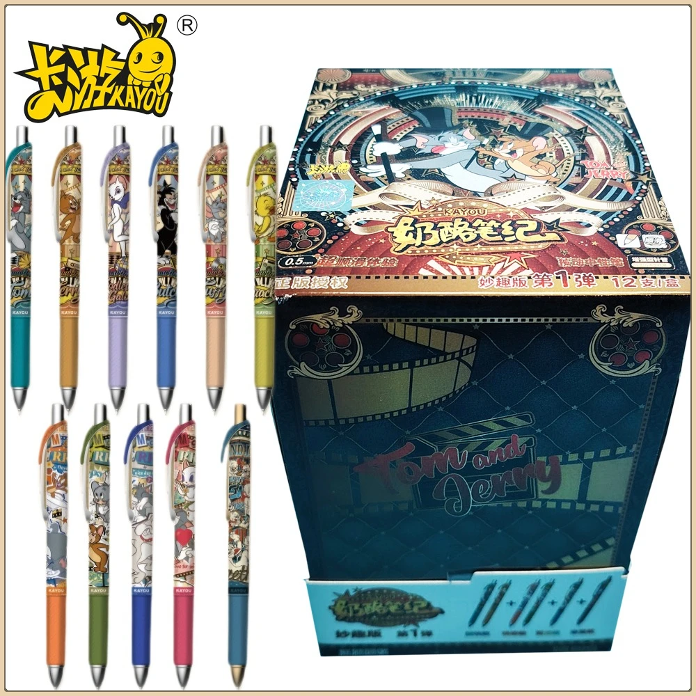 新しいKAYOUオリジナル トムとジェリー ゲルペン ブラインドボックス アニメ周辺グッズ クリエイティブ漫画 学生向け 高価値 ブラックボールペン ギフト