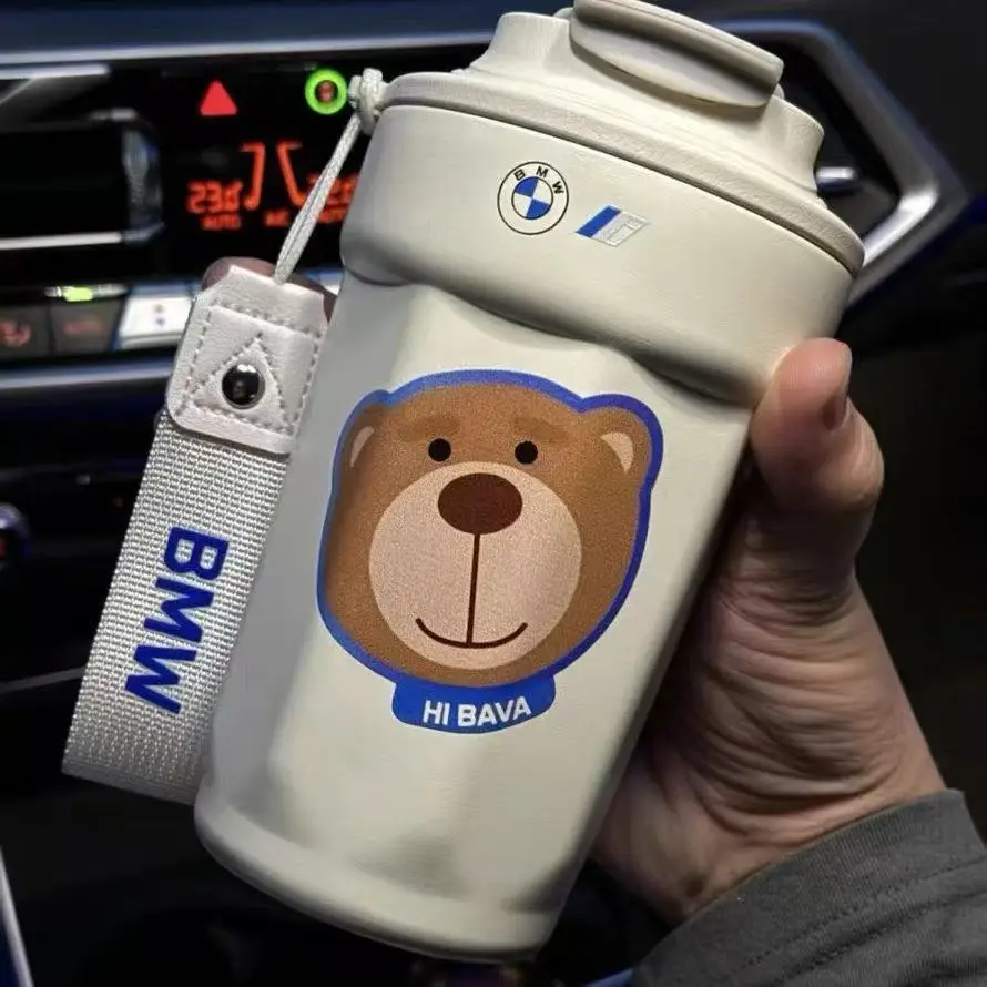 

304 Stainless Steel Coffee Thermos Cup BMW Capacity 480 Ml F20 F30 F15 F15 F16 F01 F01 F02 F25 CAR Vacuum Bottle Travel Hot Cup