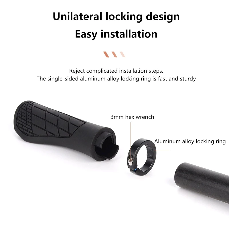 1 زوج دراجة المقود القبضات لينة Longneck القضبان الدراجة المطاط مقبض القبضات ل 22.2 مللي متر المقود دراجة ثلاثية العجلات كرسي متحرك الجبل