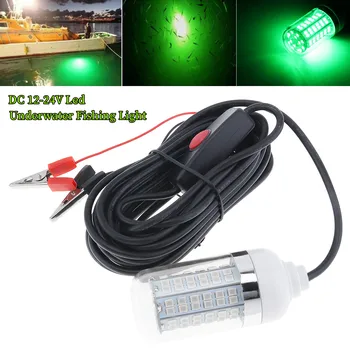 12-24V światło do wędkowania LED 15W przynęta lampa lokalizator ryb 108 leds 2835SMD przyciąga przynęty podwodne światło do wędkowania zanurzalne