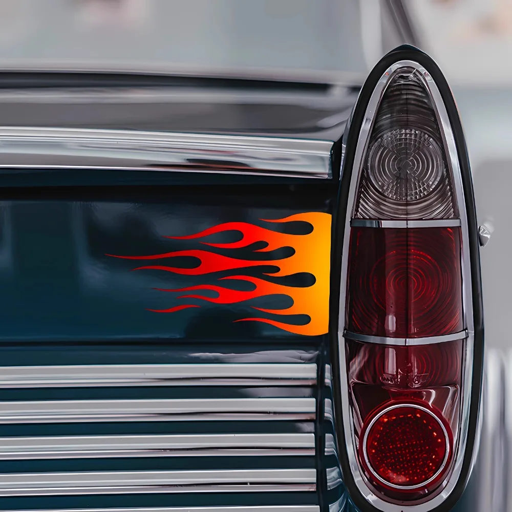 Flame Motorcycle Stickers Waterproof DIY Motorbike Helmet Box Side Panels Fuel Tank Fairing Scooter Vinyl Decals Cool Decoration