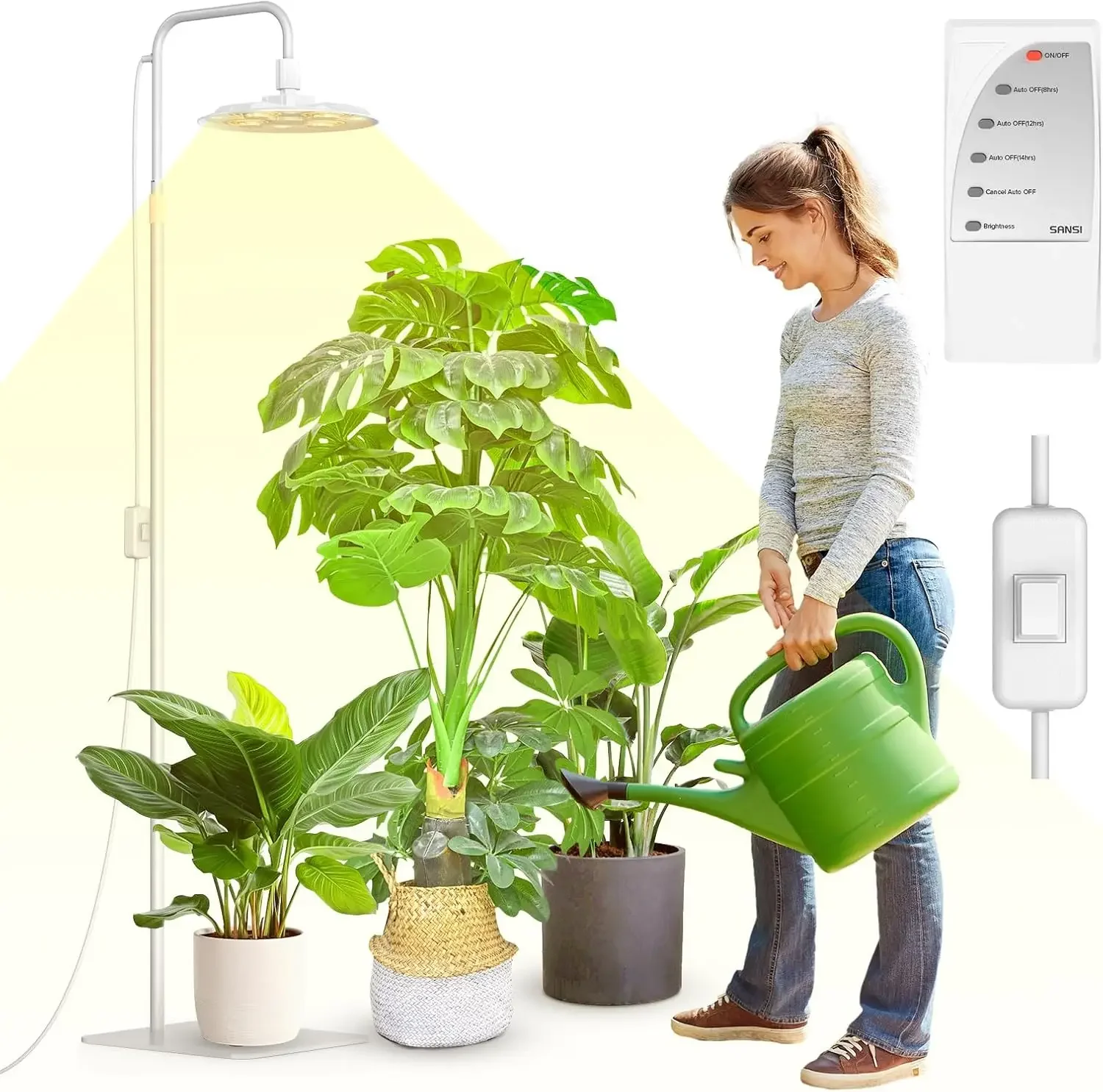 

47"-70" Standing Grow Lights for Indoor Plants, Dimmable 680W Equiv Full Spectrum Tall Plant Lights for Indoor Growing