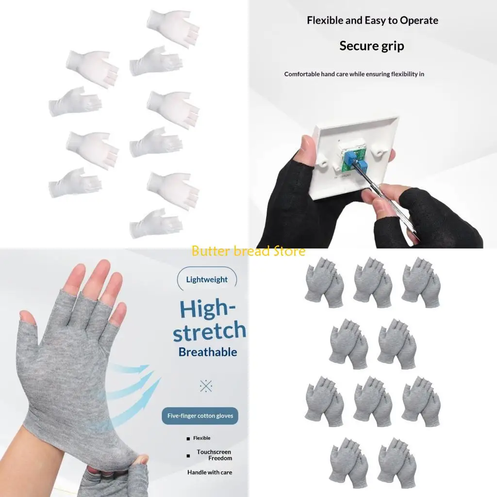 

W89C High Quality Cotton Fingerless Gloves Outdoor Exploration Daily Commute Activities
