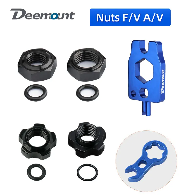 Aluminum Nuts for Bicycle Schrader Presta Valve Nipple Fastening Threaded Ring A/V F/V Shaft Washers Rim Protective Stickers