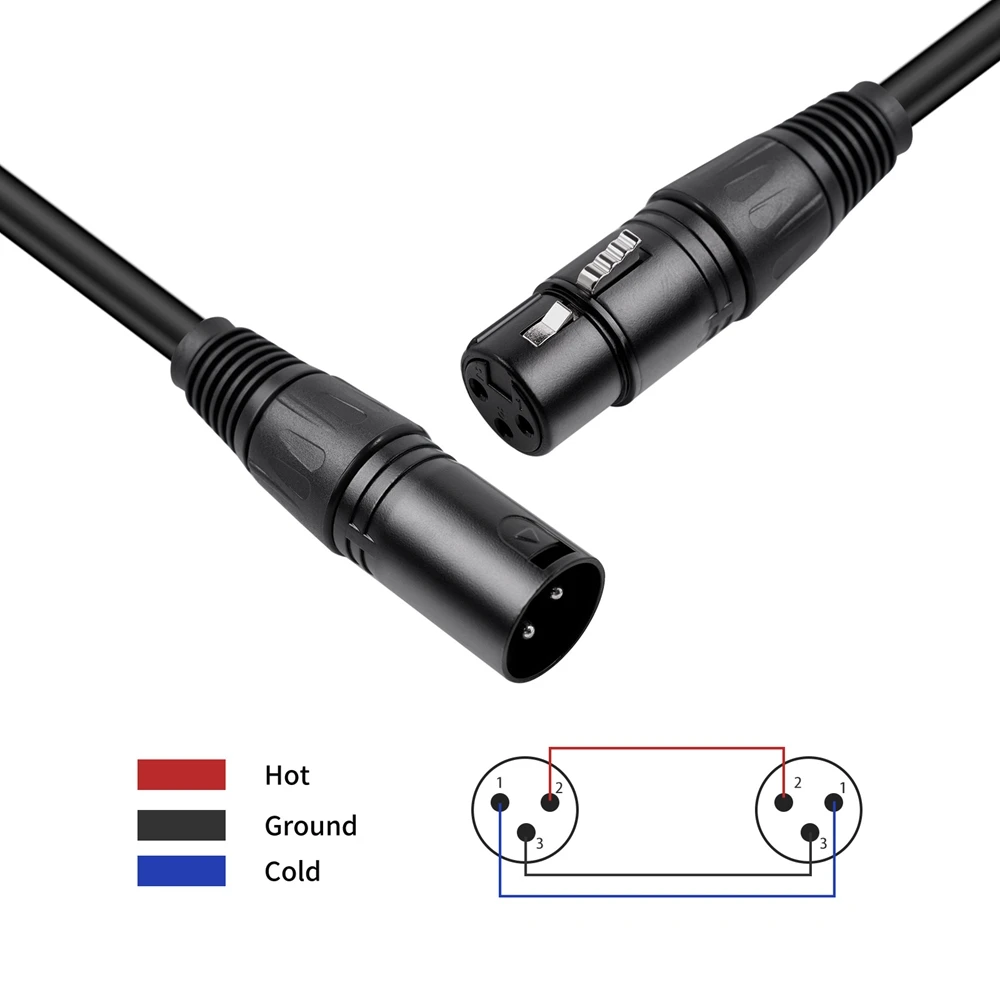Canon Line Male to Female Microphone Mixing Console Effect Device Sound Card Balance Amplifier Audio Connection Cable 1M 3M 5M 1