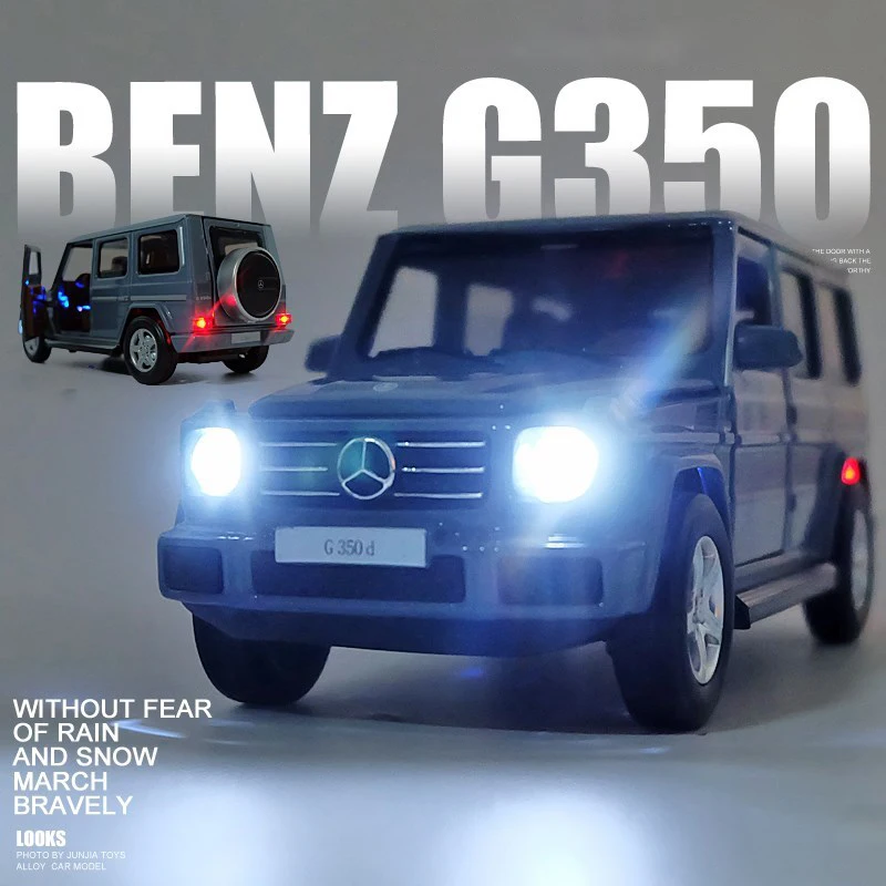 1:32 Mercedes-Benz G350 G350D Alloy Car Model With Pull Back Sound Light Gift Collection Diecast Toy Model