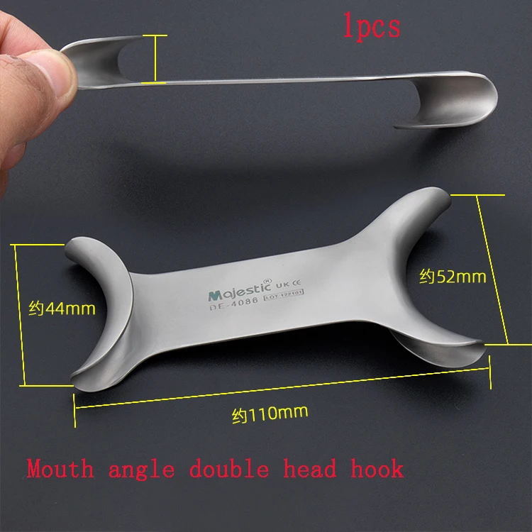 Ferramenta de implante dentário, canto oral, lábio e bochecha, H em forma de S, gancho de implante dentário, instrumento ortodôntico dentista