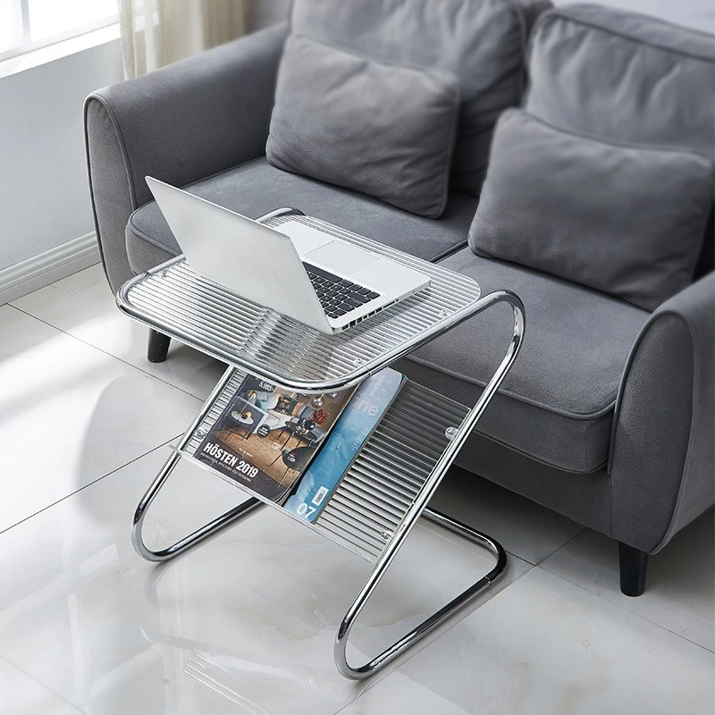 Modern Simple Z-shaped Sofa Edge Several Changhong Tempered Glass Table with Several Bedrooms Bedside