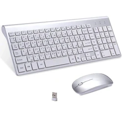Arabic & English characters Ultra-thin Business Wireless Arabic keyboard and mouse combo low noise Mice for Office Notebook