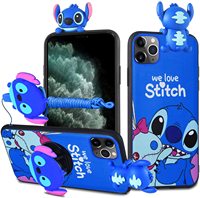 Cartoon Stitch For Huawei P20 P30 P40 lite Pro Y9 Y9 Prime Y9s Mate 10 20 lite Case With Holder Rope