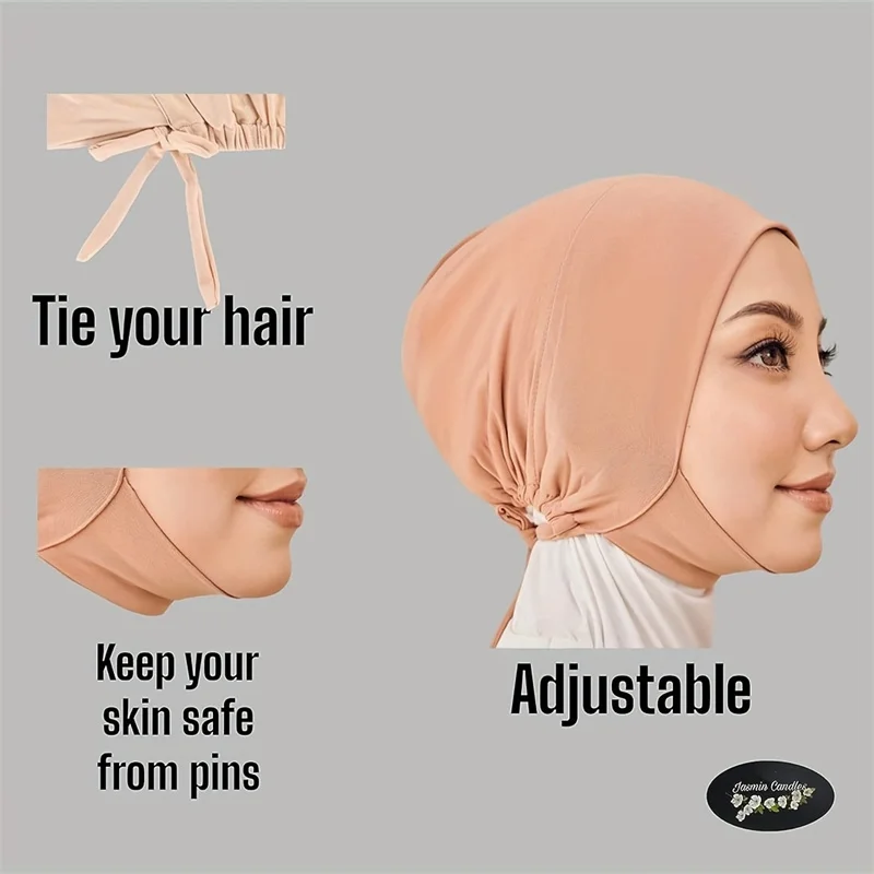 Capa completa Hijab muçulmano para mulheres, capa islâmica Índia, turbante monocromático, bonés macios, novo, outono