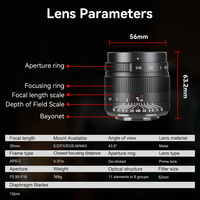 7artisans APS-C 35mm F0.95 Extra-large Aperture Portrait Camera Lens for Sony E Nikon Z Fujifilm XF Canon EOS-M RF M43 Mount