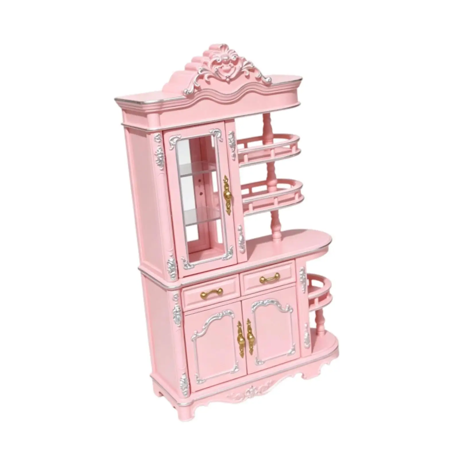 Armoire de maison de poupée à l'échelle 1:12, armoire à écran double face, tendance pour les amateurs de bricolage, étagère décorative