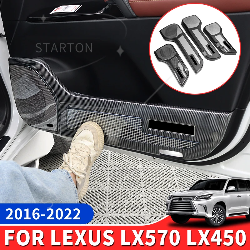 Car Door Speaker Protective Cover For Lexus LX570 LX450 2008-2022 LX 570 Interior  upgraded Accessories