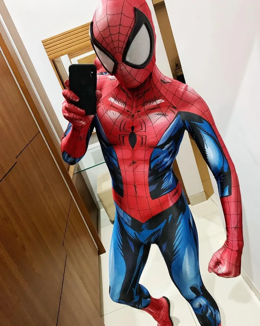 Big Lenses Ultimate Cosplay Man Superhero 3D Printed Spandex Costume SM Bodysuit disfraces de Halloween Adult Male - view 2
