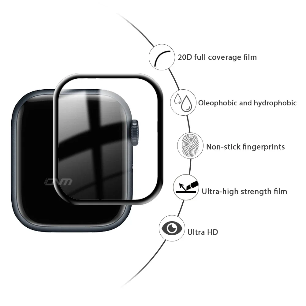 Installa la protezione dello schermo del vassoio per Apple Watch Ultra 49mm 45mm 41mm 44mm 42mm 40mm Pellicola protettiva iWatch Series 8 7 6 5 4 3 SE