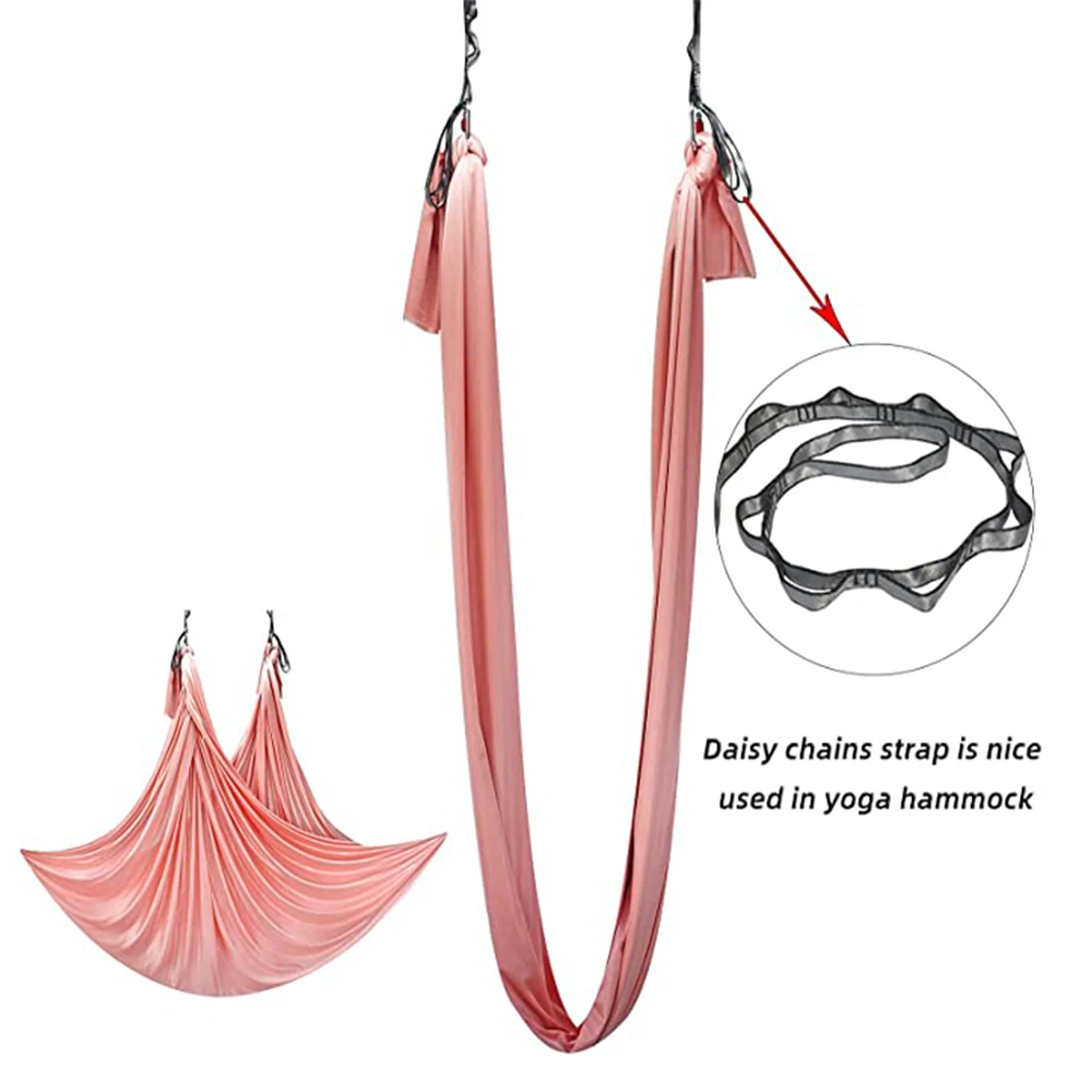 Hanging Rope Climbing Rope Chrysanthemum Yoga Stretch Belt Extender Strap Rope for Aerial Yoga Hammock Swing Flying Anti-Gravity