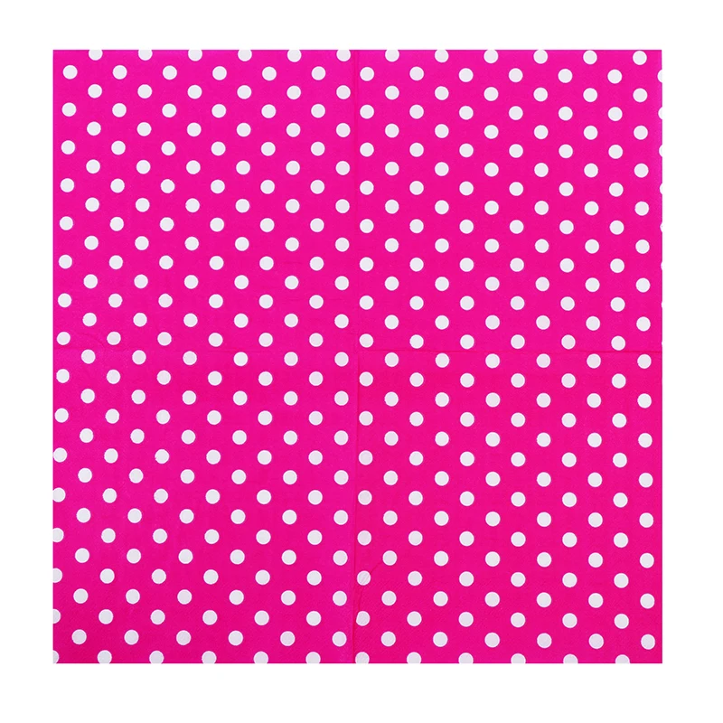 20 Stuks/Pac 33*33Cm 2-laags Aangepaste Kleurige Bedrukte Servetten Nieuwe Zes Kleuren Polka Dot Gevouwen Servetten Alle Partij Servetten Placemats