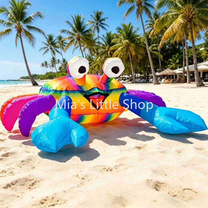 3D Inflatable Ground Crab Kite PVC Beach Lawn Toy Outdoor Flying Bouncing Buddy