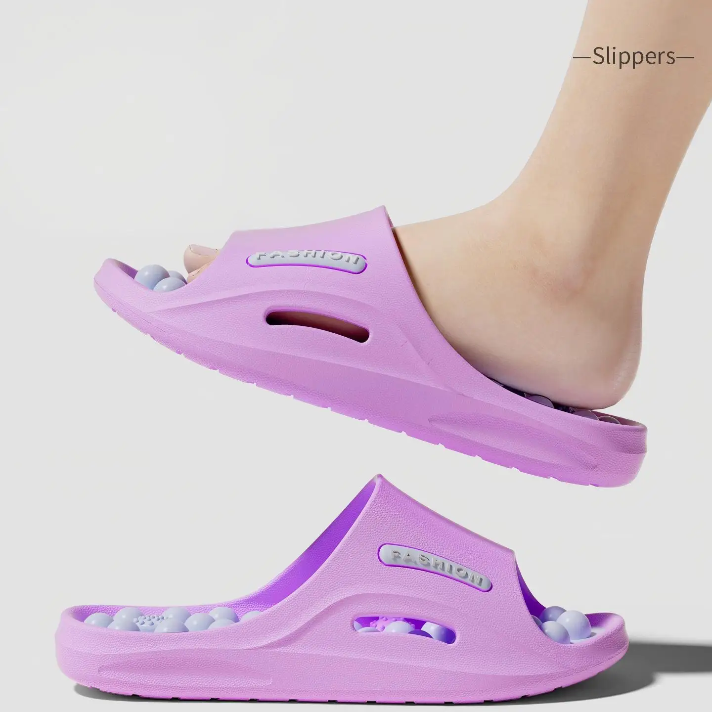 Men Women Acupressure Massage Slippers Thick Sole Non-Slip Odor Resistant Indoor Household Sandals Foot Relax & Muscle Relief view 3