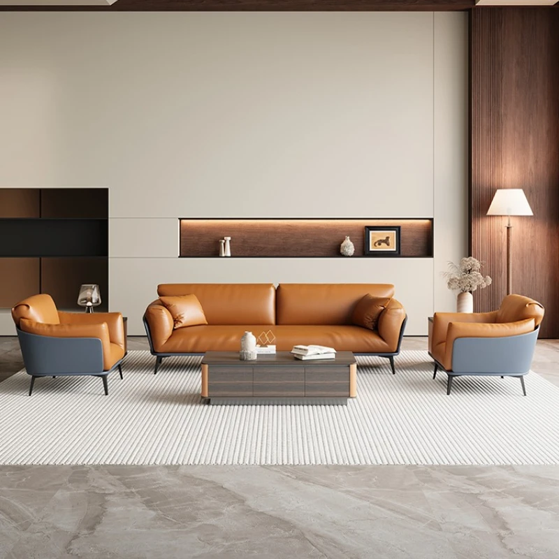 Office Business Sofa Meeting Guest Reception Negotiation Sofa Rest Area Coffee Table Combination divano moderno furniture
