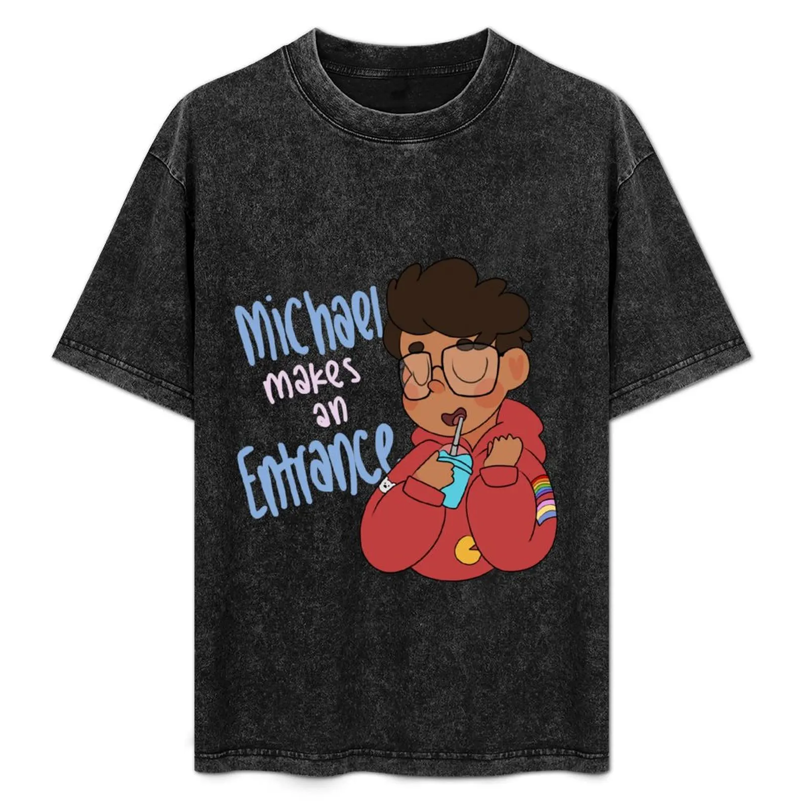 Michael Mell T-Shirt Simple Line Art Print Tee