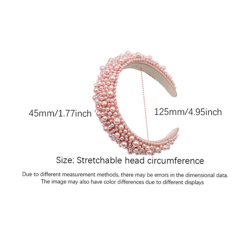 Hairbands Sweet Style Hair Hoop ABS Pearl Decoration Skin Friendly Fabric for Women Beaded Pearl Headbands Hair Accessorie