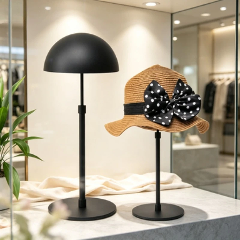 Commercial Hat Display Stand Garment Shop Cap Holding Rack Inner Shaping Cap Support Fixture Retail Decor Merchandising Prop
