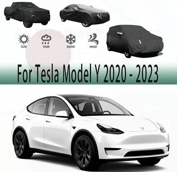 

Для всего для Tesla Model Y 2020 2023, водонепроницаемые пылезащитные наружные защитные солнцезащитные чехлы для автомобиля