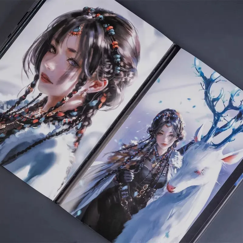 Artbook‌ Vol.4 WLOP Ghost Blade Dream  - Holographic Card & Acrylic Color Paper Art Collection Book Gift view 4