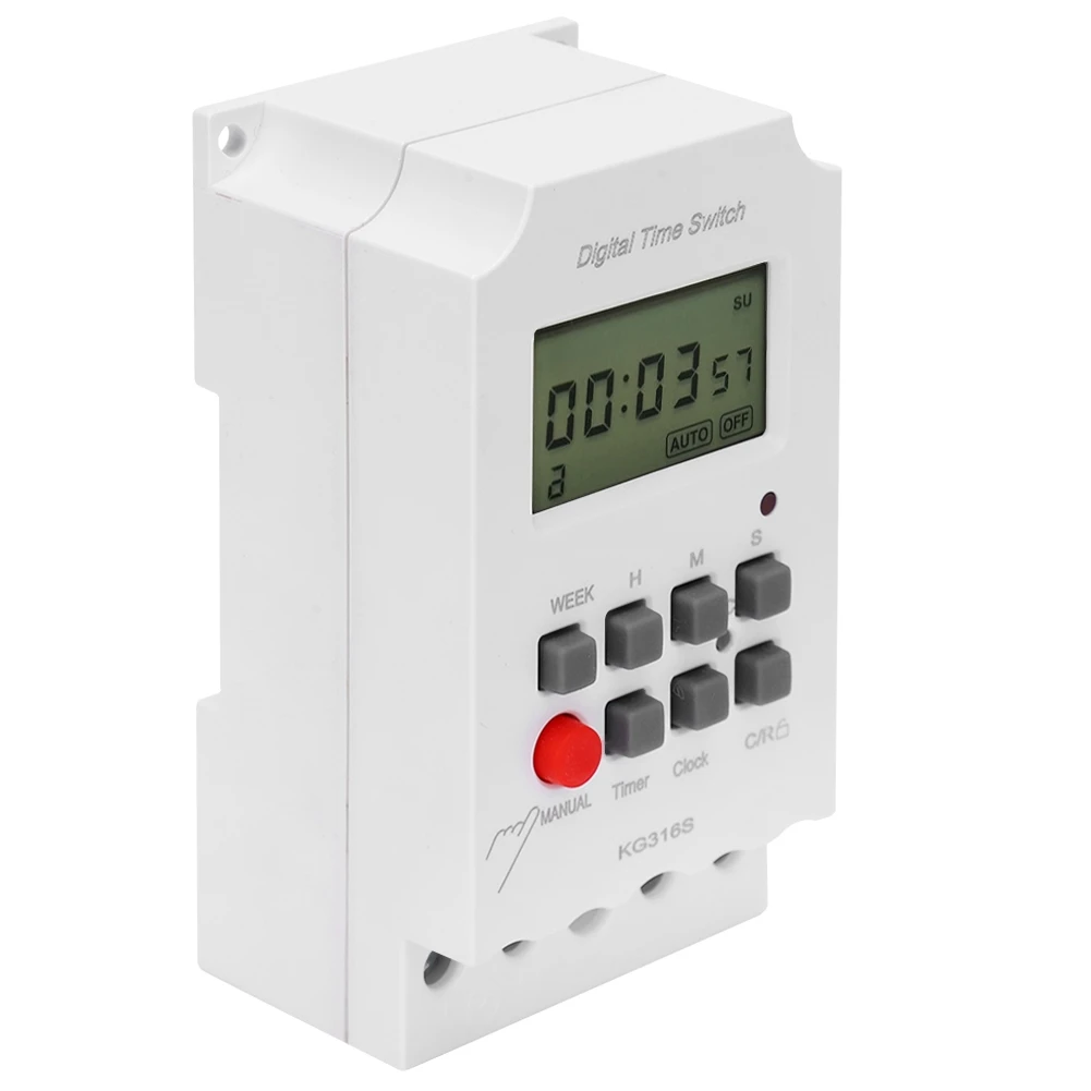 Digital Time Switch LCD MicroComputer Timer Second Control Timing 32 Groups On Off 220V KG316S
