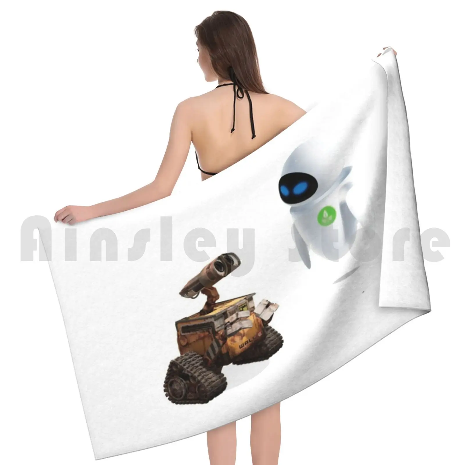 Ldrr (رابط الروبوتات لمسافات طويلة) منشفة حمام وسادة الشاطئ Ldr Robots Earth Walle Eve