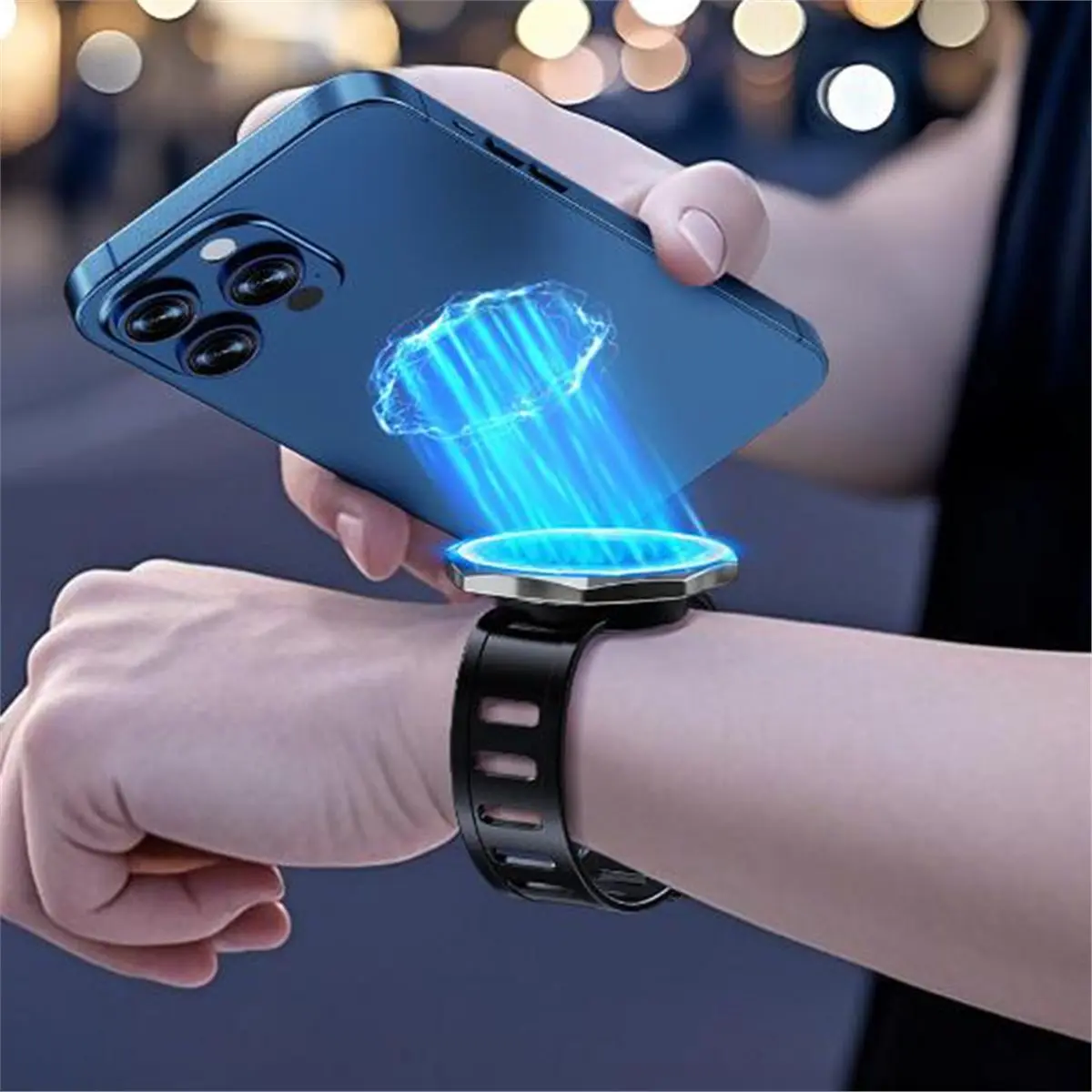 260mm Magnetic Phone Holder for Stroller, Gym, Bike & Golf Cart Mount with Strong Grip Strap Mobile Phone Wrist Strap