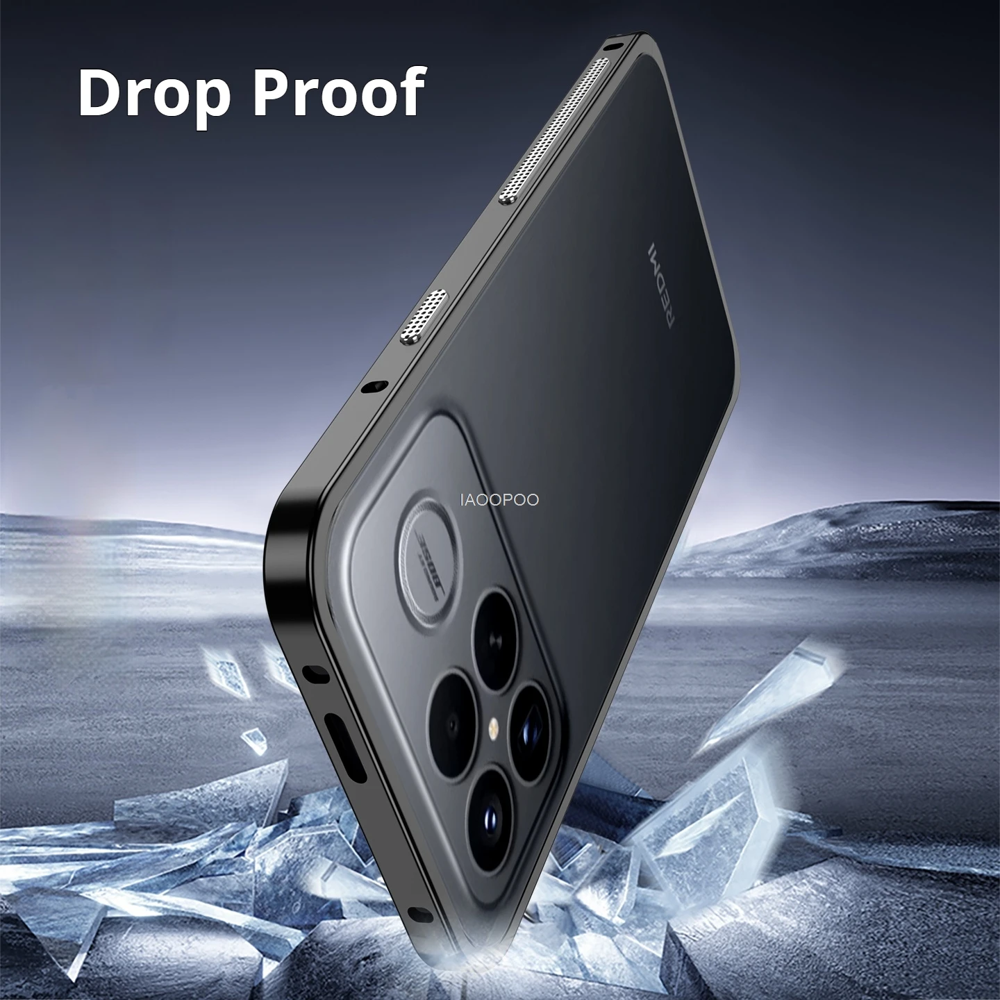 Modne aluminiowe etui ochronne z metalową ramką do POCO F8 Ultra F8 Pro F7 X8 Pro Max X7 Pro, ultracienkie, lekkie. — zdjęcie produktu 3