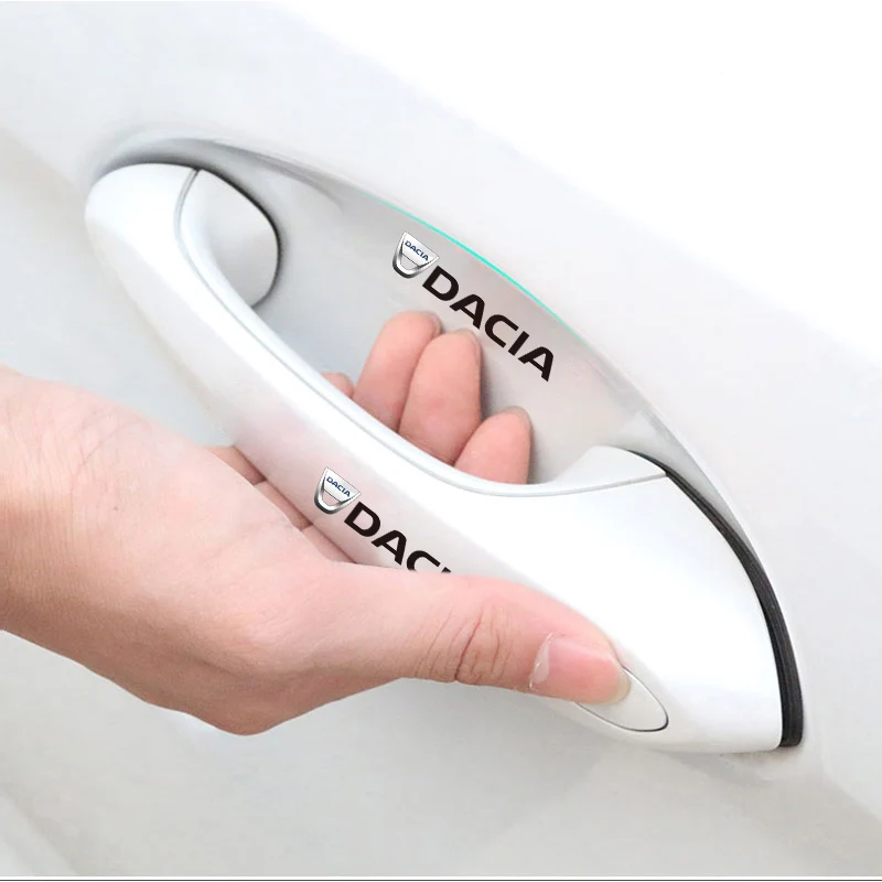 مقبض باب السيارة وعاء ملصقات شفافة شرائط حماية مضادة للتصادم ل داسيا داستر سانديرو ستيبواي لوجان لودجي عداء ببطء