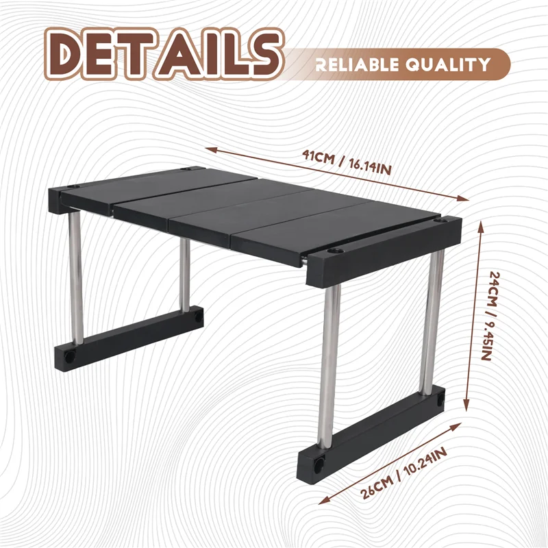 Y51A-Kitchen Cabinet Counter Shelf Organizer Expandable Stackable Spice Rack For Dish Sauce